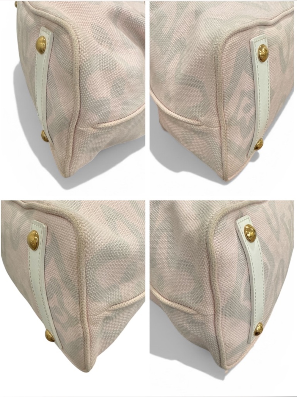 Louis Vuitton Limited Edition Pink Tahitienne Cabas PM Tote Bag 2008 LV Ivory - Picture 6 of 13